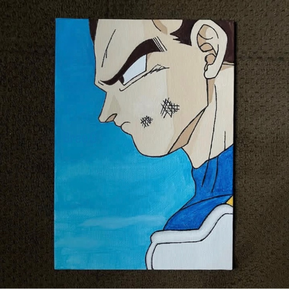 NEW DRAGON BALL Z SAIYAN PRINCE VEGETA ‘NO LIMITS’ ANIME ART PRINT